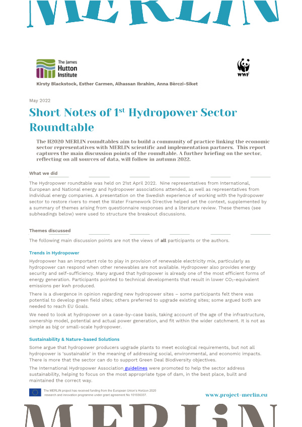 open/download report RT1: Hydropower as pdf